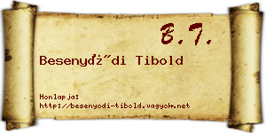 Besenyődi Tibold névjegykártya